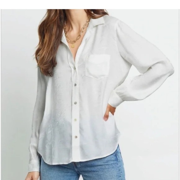 Rails Tops - Rails Noemi snake jacquard button down Textured Shirt